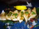 Yaki Hama $19.50 (Sliced seared Yellowtail with garlic-ginger ponzu sauce)