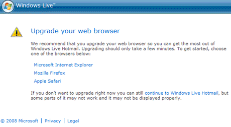 Microsoft pretending they don\'t know about Chrome