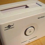 Front showing huge power button and status light below
