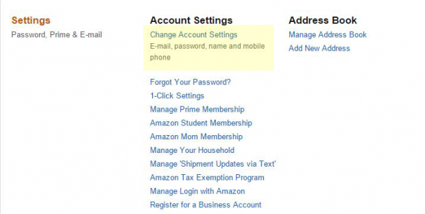 amazon password
